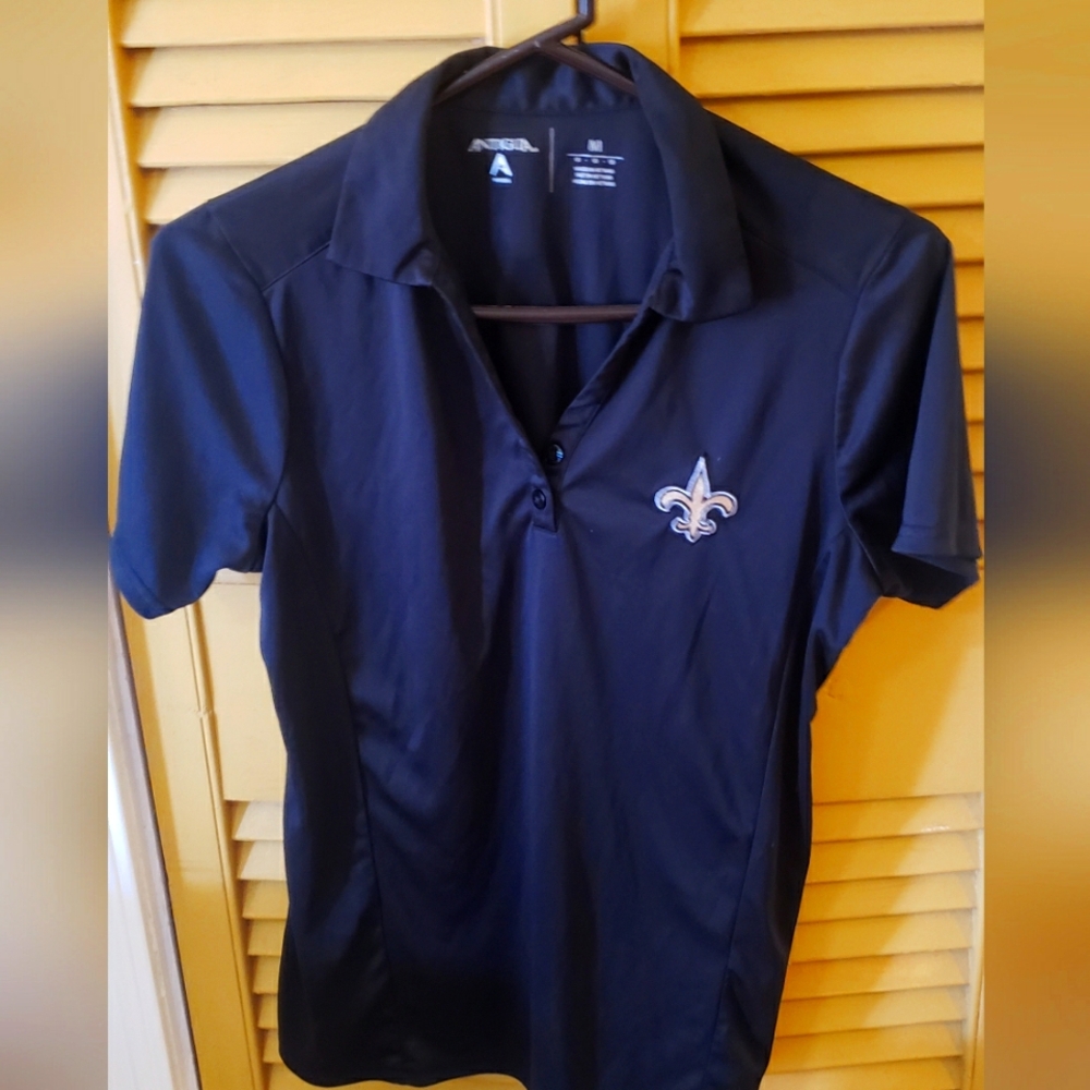 Women's Saints AntiguaTwo Button Collared Polo (M)